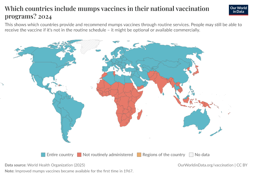 A thumbnail of the "Which countries include mumps vaccines in their national vaccination programs?" chart