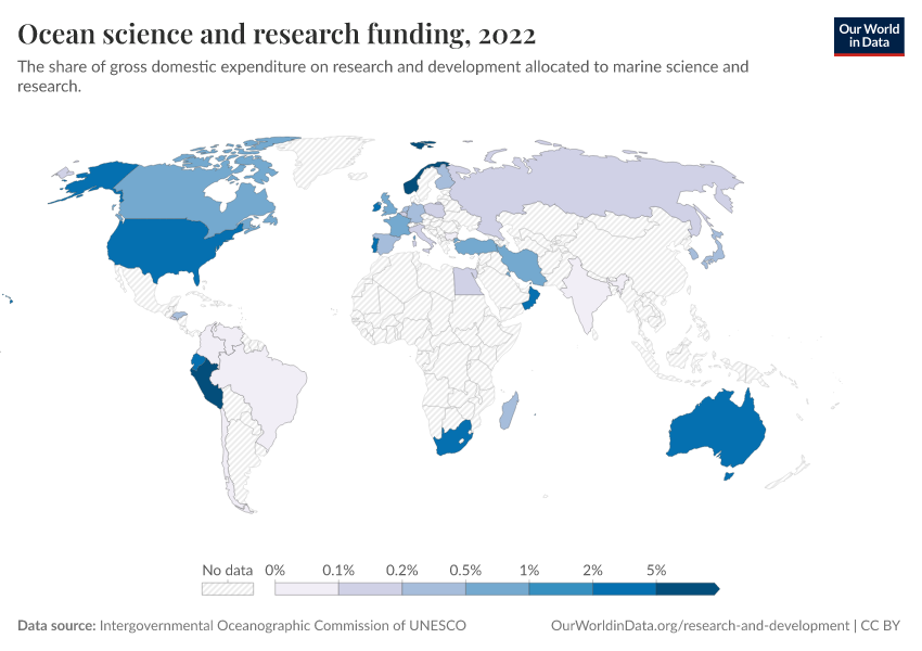 A thumbnail of the "Ocean science and research funding" chart