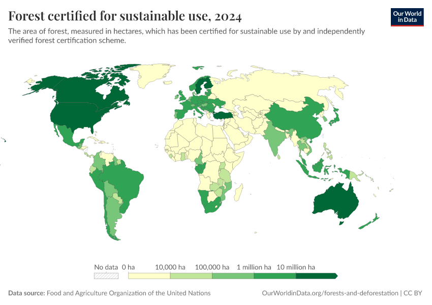 A thumbnail of the "Forest certified for sustainable use" chart