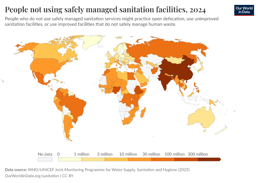 A thumbnail of the "People not using safely managed sanitation facilities" chart